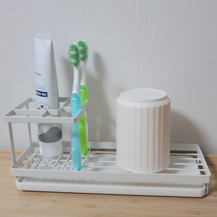 마루아토 스텐 칫솔꽂이 면도기 거치대 양치컵, 화이트, 1개 마루아토 스텐 칫솔꽂이 면도기 거치대 양치컵, 화이트, 1개