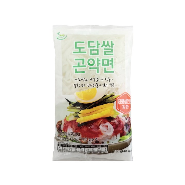 도담쌀 곤약면 180g x 30개 100g당 13,6Kcal 저항성전분 강화, 30개, 180g 도담쌀 곤약면 180g x 30개 100g당 13,6Kcal 저항성전분 강화, 30개, 180g