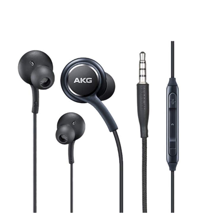 삼성 AKG 이어폰 정품 갤럭시 S8 S9 S10 노트8 노트9 귀안아픈 커널형 유선이어폰 분실방지 파우치증정, AKG 3.5단자, 블랙