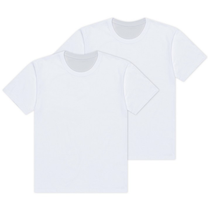 언룩 남녀공용 빅사이즈 무지 라운드 반팔 티셔츠 2XL9XL 2장세트 4color