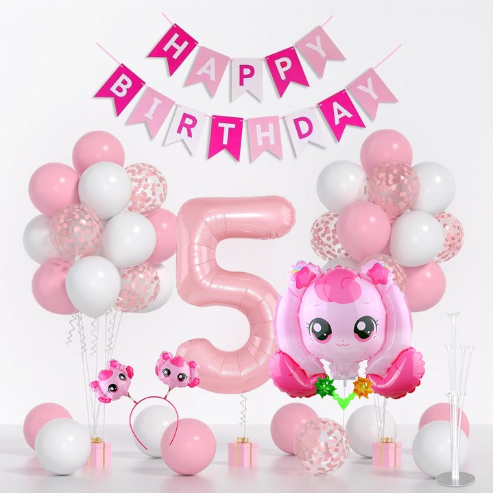 뷰라뷰 캐릭터 생일파티 풍선 세트