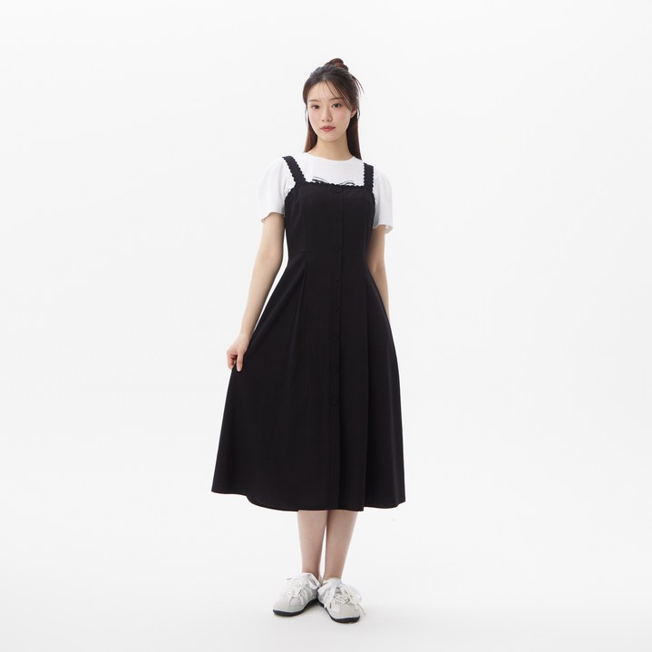 플라스틱아일랜드 레이스배색 뷔스티에 원피스 PR2WO881
