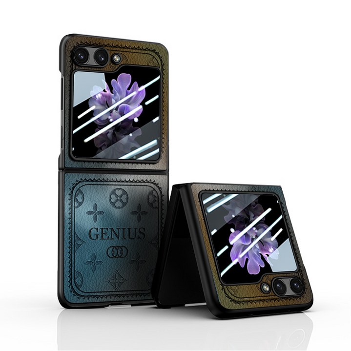 럭스폰 갤럭시 z 플립 4 5 그라데이션 명품 가죽 케이스