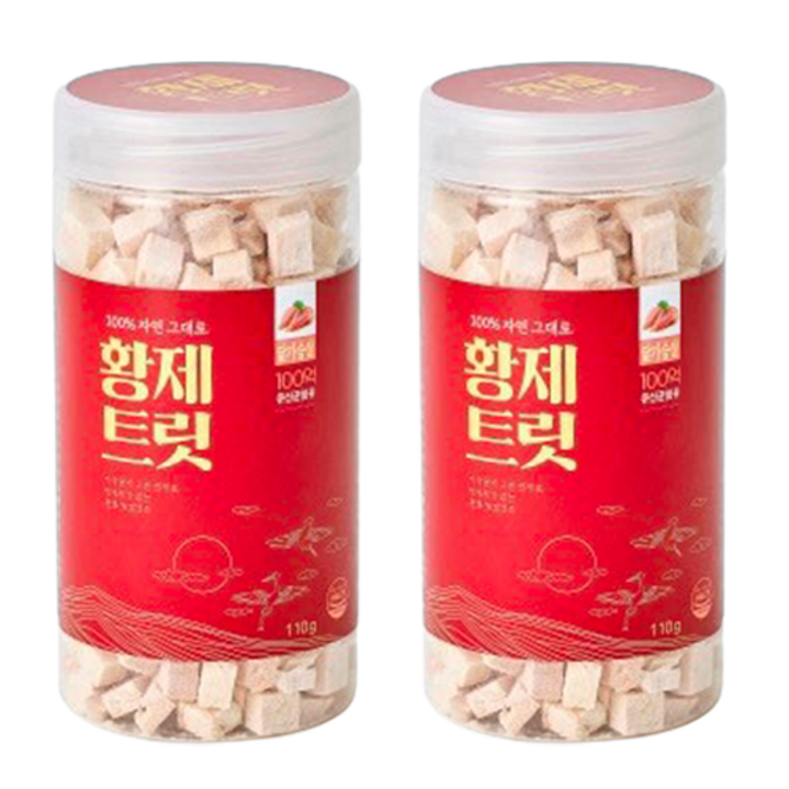 황제트릿 반려동물 동결건조 간식, 2개, 110g, 유산균 닭가슴살