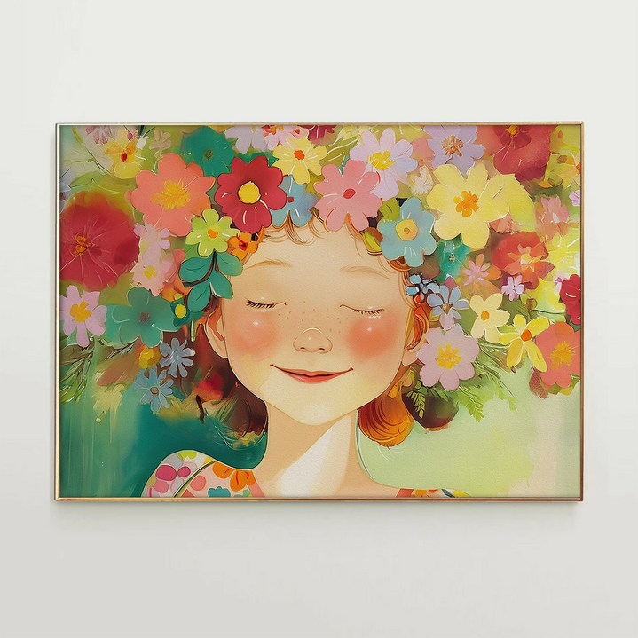 복들어오는 행복한 그림 2종 거실 현관 복도 인테리어 액자