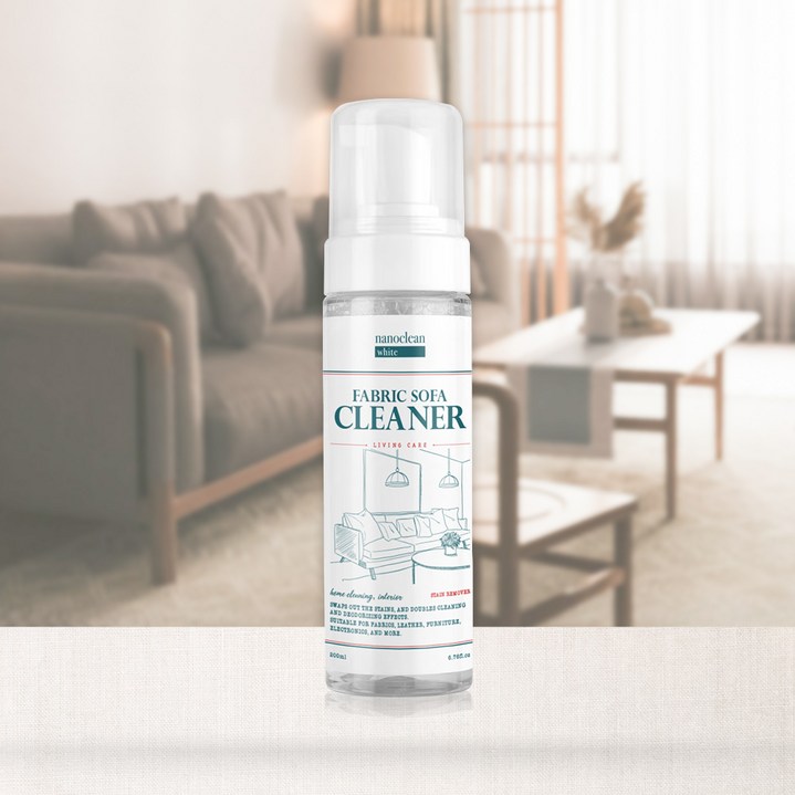나노클린화이트 패브릭 소파클리너 얼룩제거 청소세탁 클리닝 얼룩제거 쇼파 카페트 카시트, 1개, 200ml