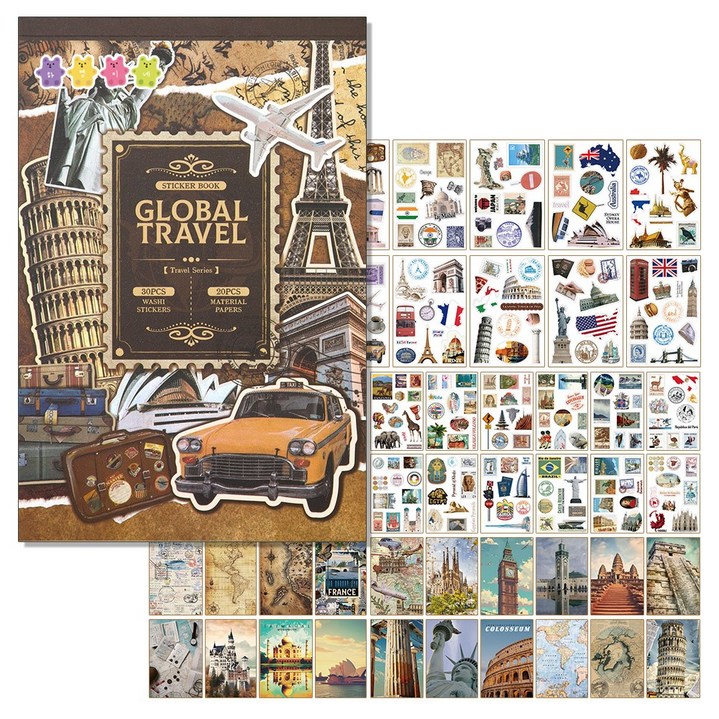 하영이네 엔틱감성 빈티지 꾸미기 스티커북