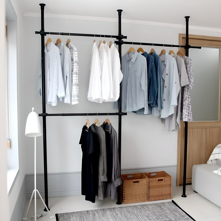 리빙해피 기둥식 행거 3단 25파이