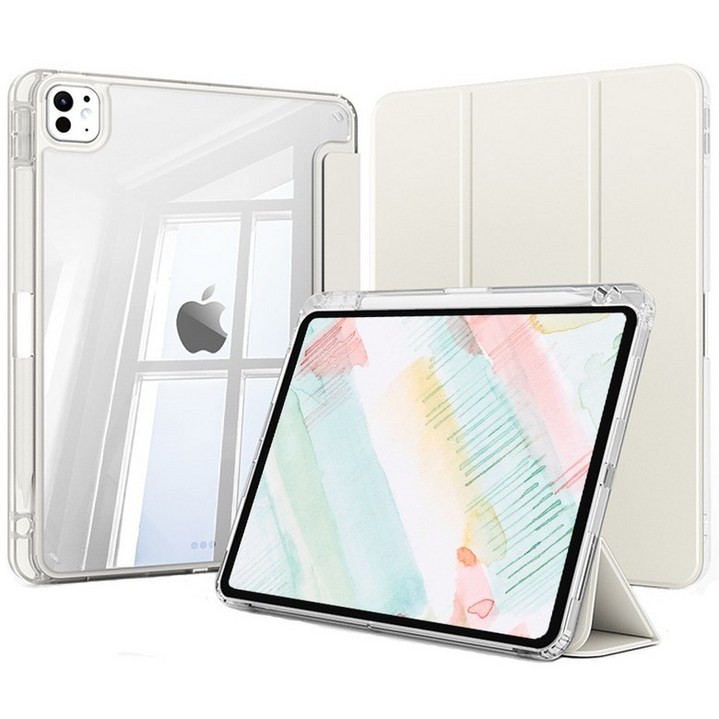 태블리 퓨어클리어 에어가드 펜슬수납 아이패드 케이스