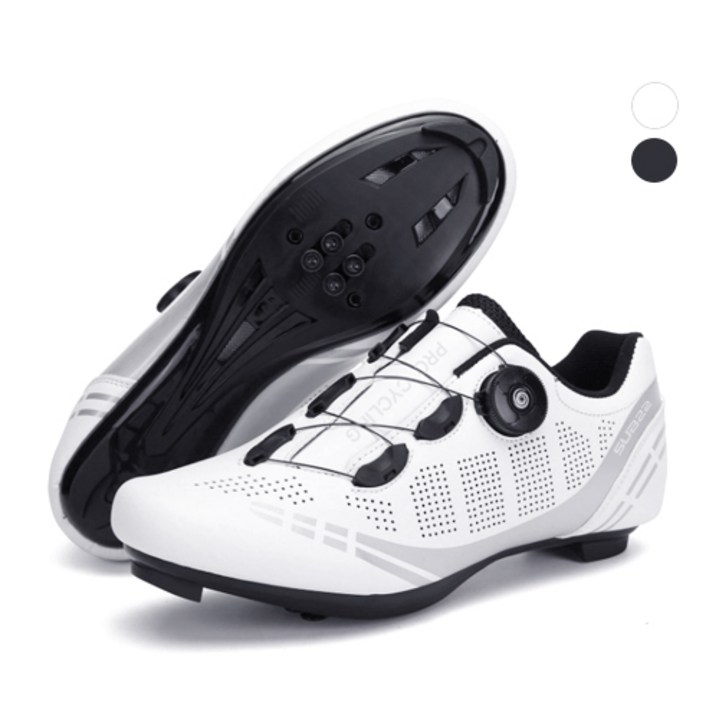 SUB22 자전거 경량 로드용 클릿슈즈 사이클 신발 고급형, 270, 화이트