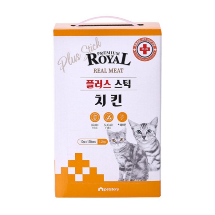 프리미엄 로얄 플러스 스틱 120p 6종 고양이간식 츄르, 1통, 10g