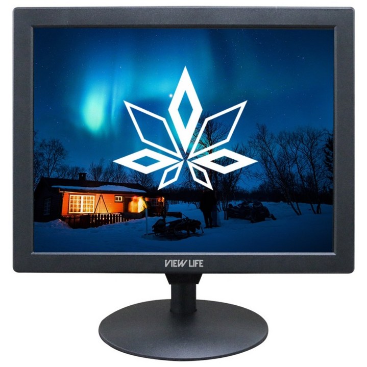 뷰라이프 15형 4:3 AV 단자 CCTV 소형 모니터 D-SUB/BNC 케이블 포함 리모컨 증정 새제품