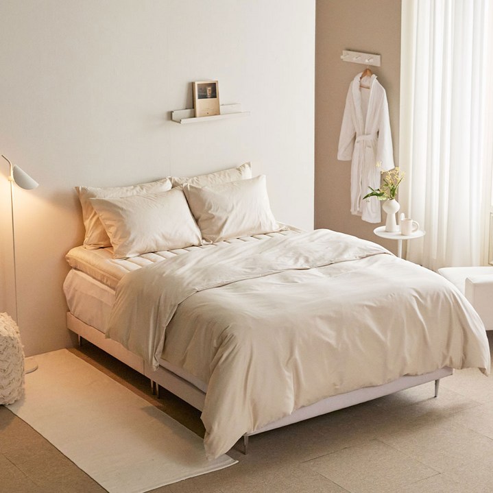 바운티풀 호텔침구세트 스탠다드 겨울 구스이불솜+이불커버 Q, 솔리드 바닐라버터