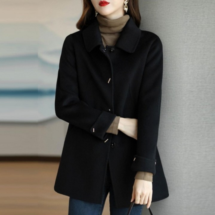 뉴욕멋쟁이 로마나 하프 여성 카라 코트자켓