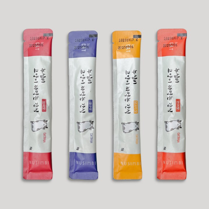 누심비 고양이 짜먹는 간식 길고양이 대용량 15g 3가지맛 90개, 참치맛, 닭고기맛, 연어맛, 15g, 90개