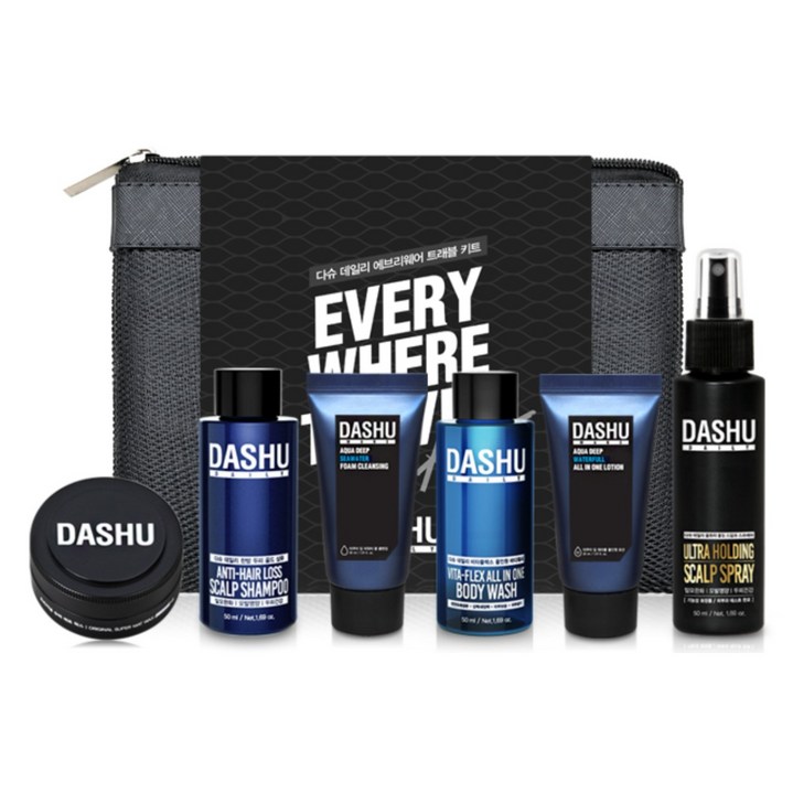 다슈 에브리웨어 트래블 키트 6종  매쉬파우치
