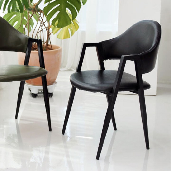 테이블의자 쥬디 비올렛 인테리어 의자 A형 2p, 블랙