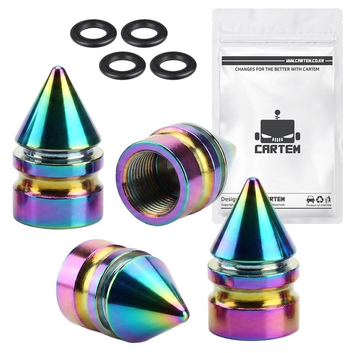 카템 차량용 라운드 불릿 타이어 밸브캡 CT218