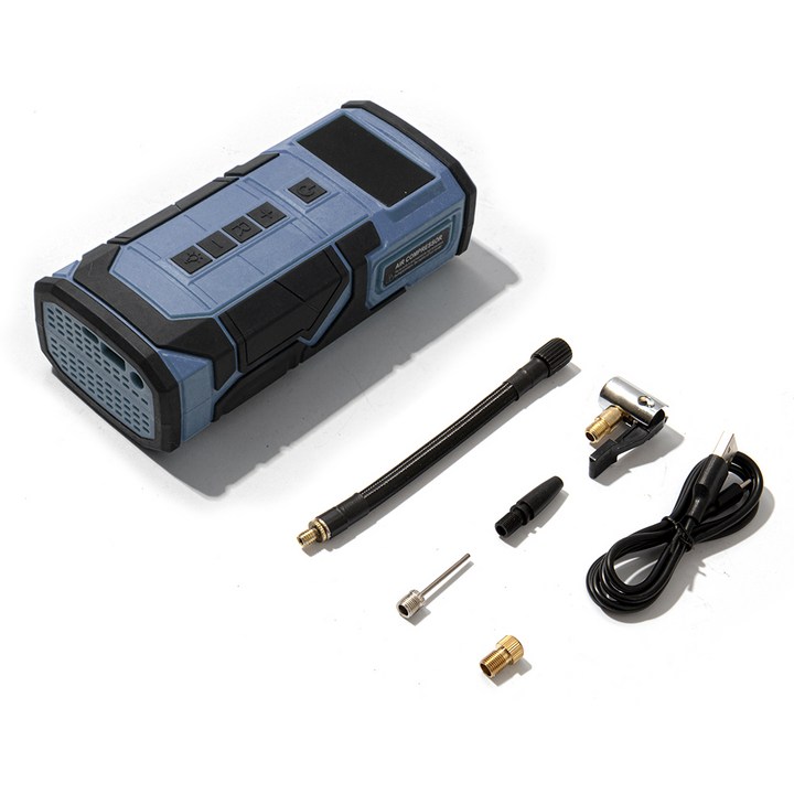 스마텍스 휴대용 무선 타이어 공기압 주입기 6000mAh, 블랙, 1개