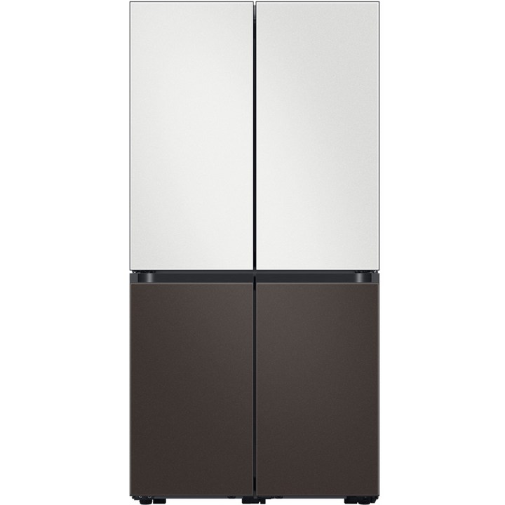 비스포크 삼성전자 BESPOKE 프리스탠딩 4도어 냉장고 RF85B911126 875L 방문설치, 코타 화이트 + 코타 차콜, RF85B911126