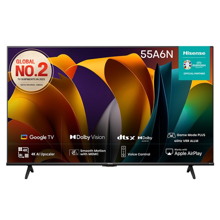 HISENSE 4K UHD LED 스마트TV 55A6N, 139cm55인치, 벽걸이형, 방문설치