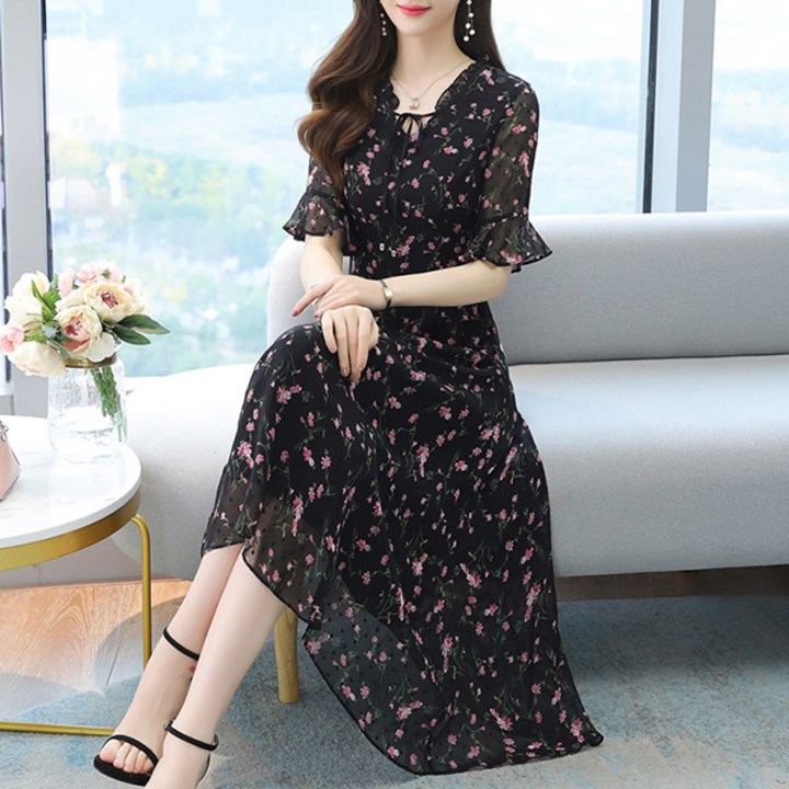 루나걸 아벨 플라워 쉬폰 원피스 루나걸 아벨 플라워 쉬폰 원피스