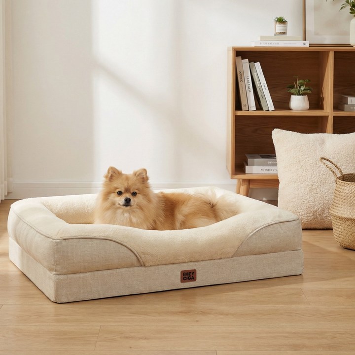 EHEYCIGA 메모리폼 정형외과 4면 보호 강아지방석 방수미끄럼방지 반려견 소파