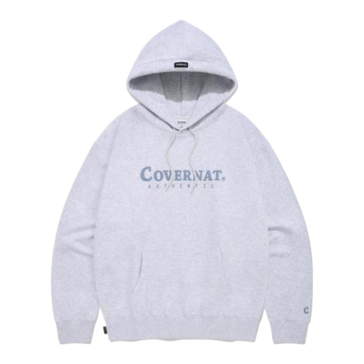 국내매장판 COVERNAT 커버낫 후드티 어센틱 로고 후디 헤더 그레이 318833
