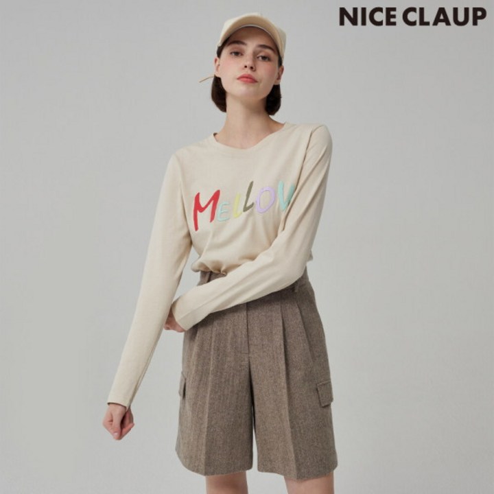 나이스크랍 나이스클랍 레터링 베이직 티셔츠 N223PWT818