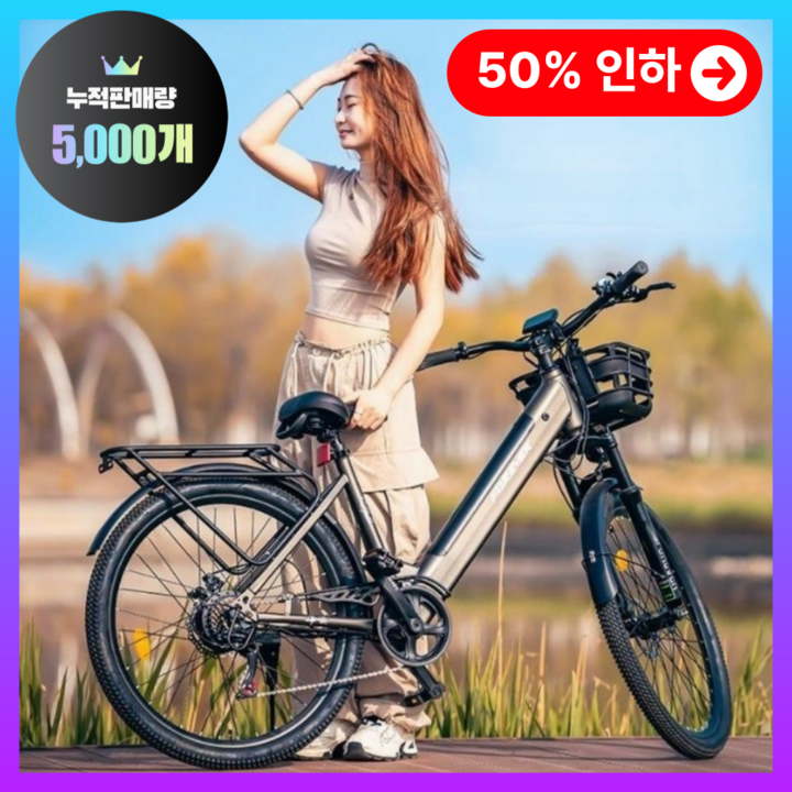 충전은 짧게 주행은 길게, 퀸텀로드 전기자전거 스쿠터 미니벨로 출퇴근 배달용 바이크