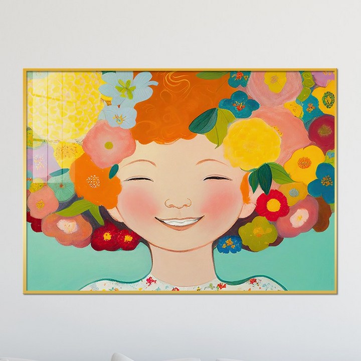 아트블루 꽃의 여인 인물 추상화 북유럽 감성 그림 인테리어 액자 아트블루 꽃의 여인 인물 추상화 북유럽 감성 그림 인테리어 액자