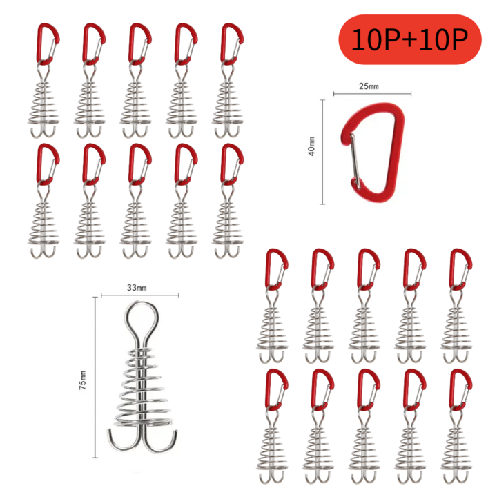 AYXSEE 스프링형 오징어 데크팩 롱타입 피쉬 캠핑 고정팩 10P10P, 1세트