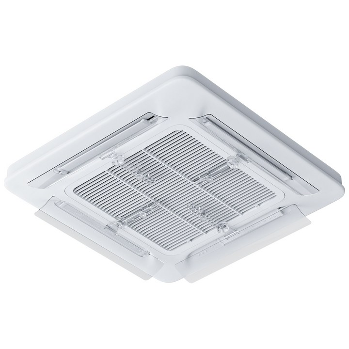 MuteCo 천장형 에어컨 투명 바람막이 12,4way무타공 가드 부착 직풍방지 순환송풍 절전 걸이형 윈드바이저 부착 붙일 필요 없음 윈드플렉스 초간편 설치, 4개, 에어컨 바람막이