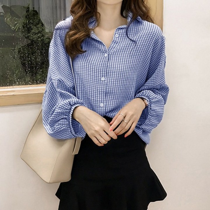 패션플러스 체크남방 스판면포켓롱남방 루즈핏내츄럴무드