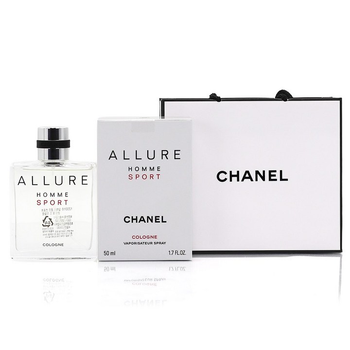 정식 한글라벨 백화점제품 샤넬 알뤼르 옴므 스포츠 코롱 오 드 뚜왈렛, 쇼핑백 동봉, 1개, 50ml