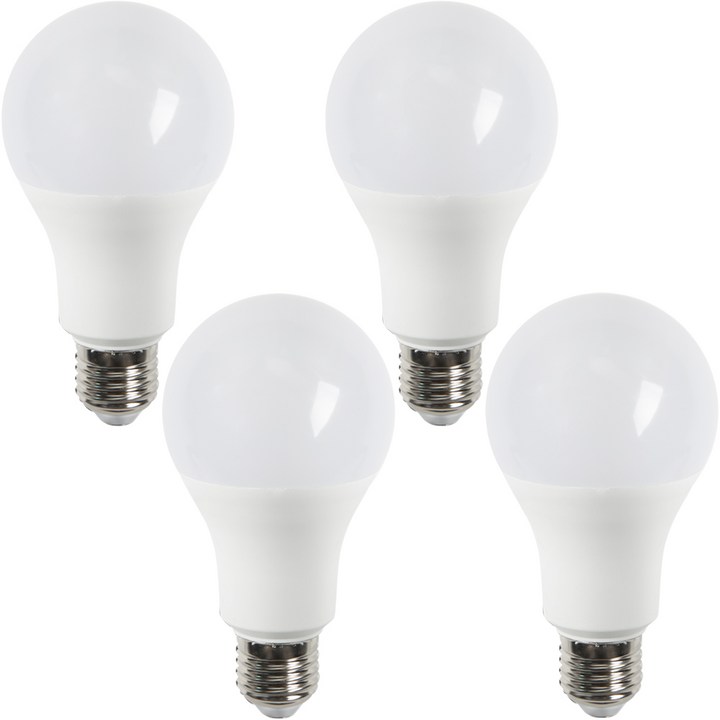 LED 벌브 컨버터 내장형 전구 E26 8W, 4개, 전구색