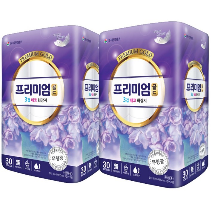 프리미엄골드 3겹테코 화장지 30M 30롤