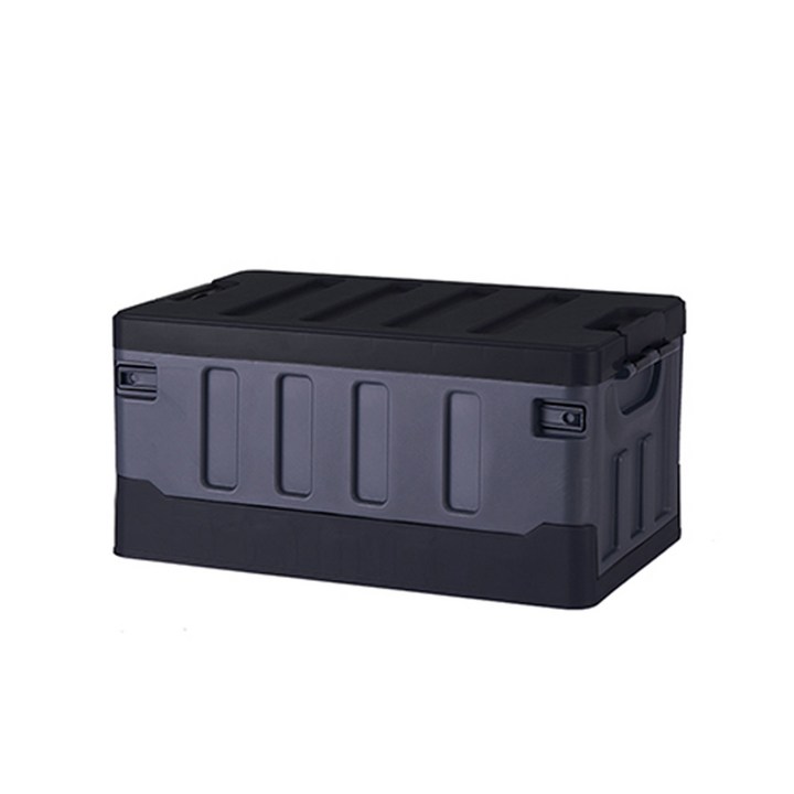 캠퍼필드폴딩박스 코랙코리아 튼튼한 트렁크 정리함 캠핑폴딩박스, 그레이/블랙