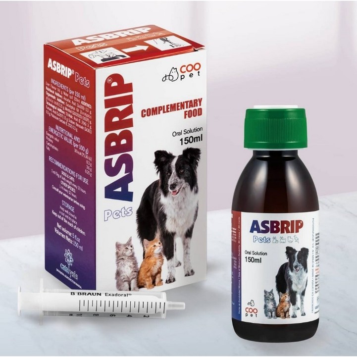 아스브립 아스립 150ml 반려동물 개 고양이 호흡기 건강, 기침,가래 해소에 도움