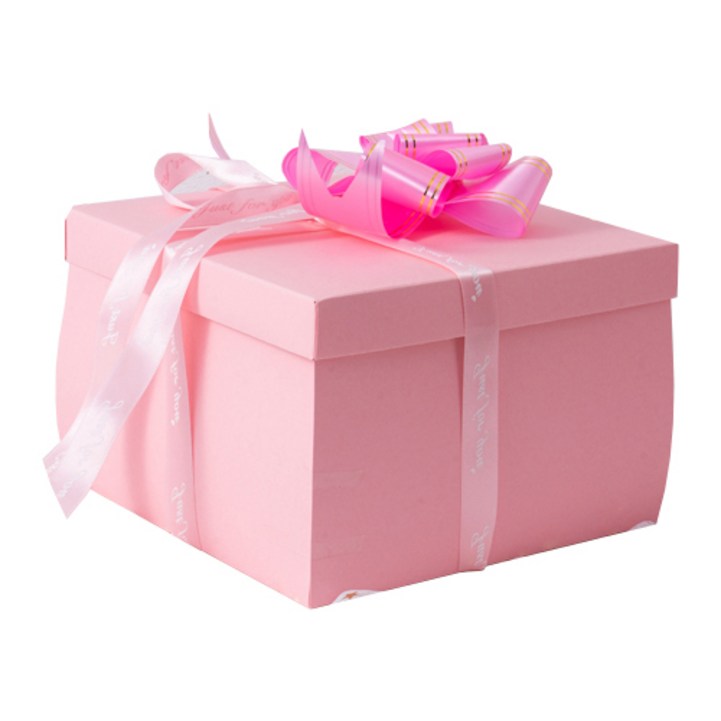 리노드 5단 서프라이즈박스 DIY 폭발 상자 선물 프로포즈 생일 기념일 이벤트, 핑크 (DIY 상자) - 투데이밈
