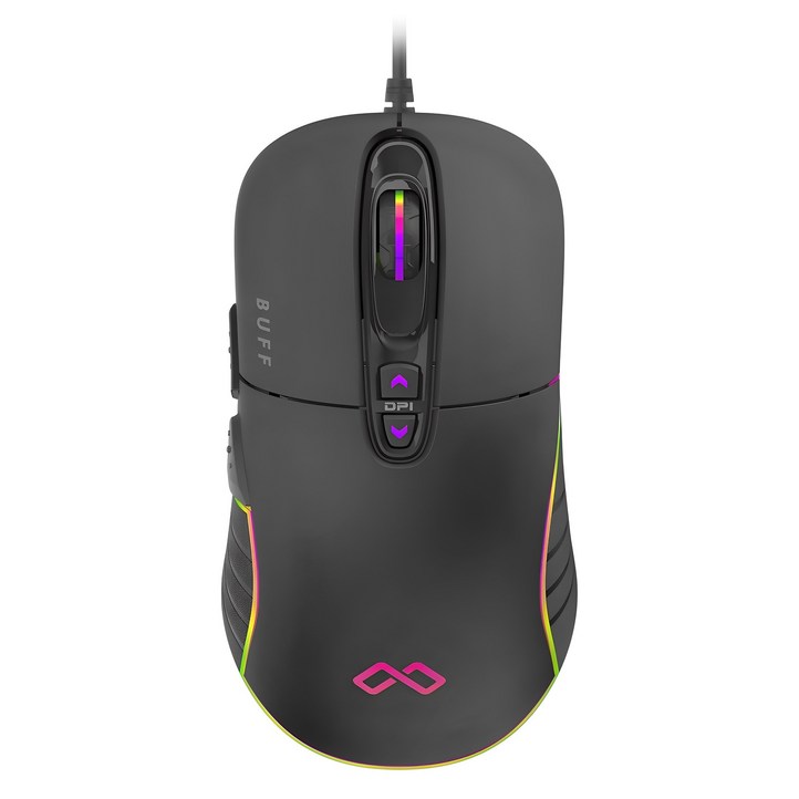 맥스틸 저소음 게이밍 유선 마우스 GM-BUFF G10 PRO, GM-BUFF G10 PRO, 블랙
