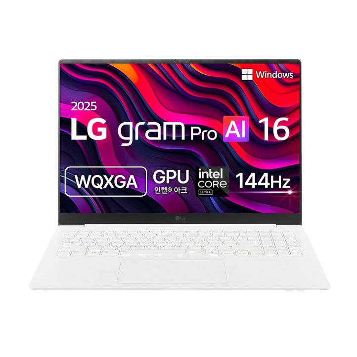 LG전자 2025 그램 Pro AI 16 WQXGA 코어Ultra5 애로우레이크, 에센스화이트, 256GB, 16GB, WIN11 Home, 16Z90TPGA5CK