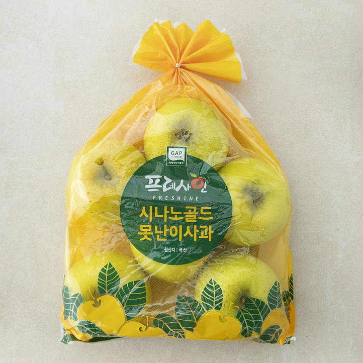 프레샤인 GAP인증 못난이 시나노골드 사과, 2kg소과, 12입내, 1개