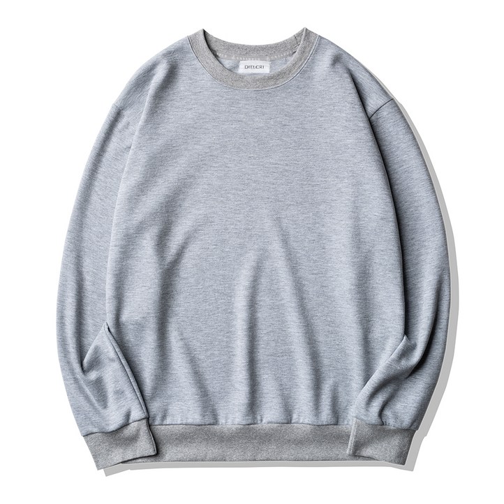 디엘크리 남성용 스탠다드핏 스웨트 고중량 맨투맨 티셔츠