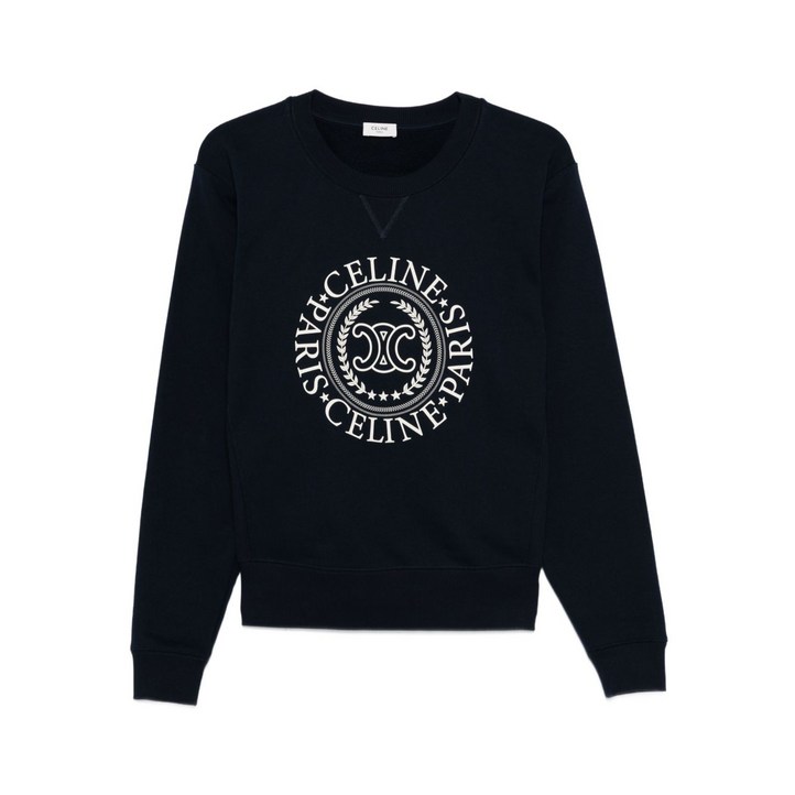 셀린느 로고 장식 스웨트셔츠