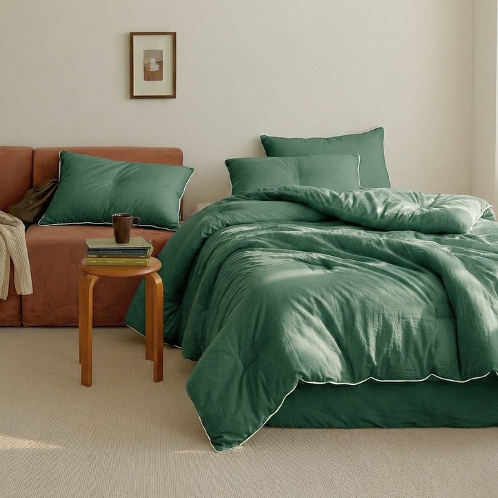 국내제조 띵스룸 알러지케어100 M2 진드기방지 옥수수솜 차렵이불 세트