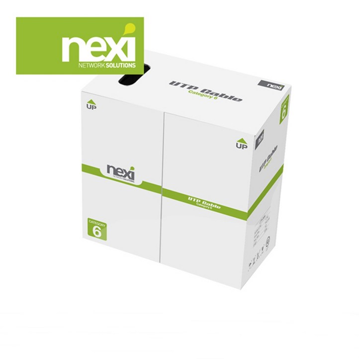 NEXI 넥시 CAT.6 UTP 랜케이블 300M 1롤박스 그레이 NX627