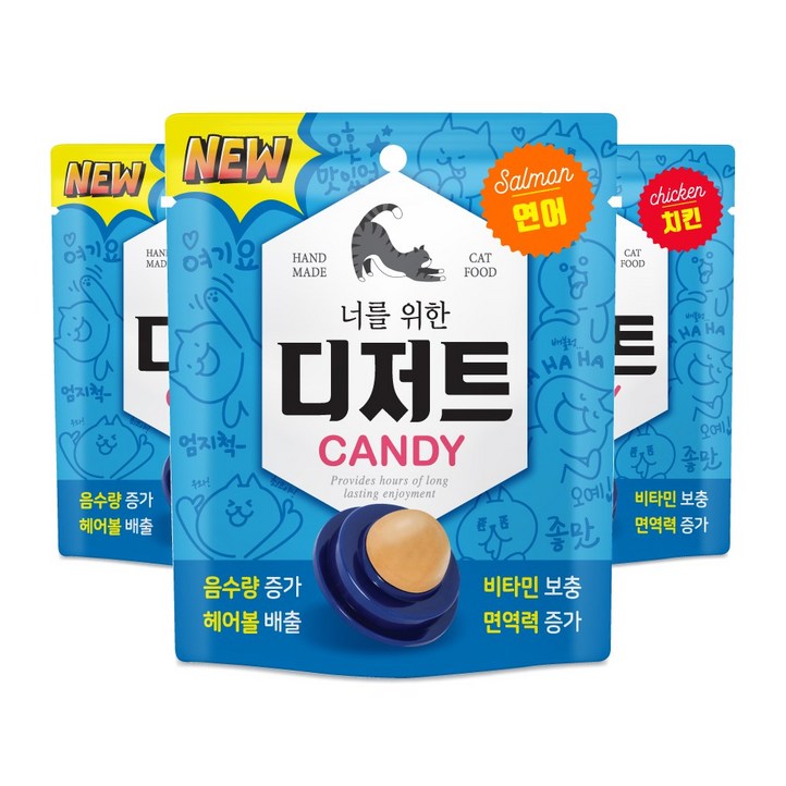 너를위한디저트 고양이캔디 3.5g 연어맛, 1, 단품, 상세 설명 참조