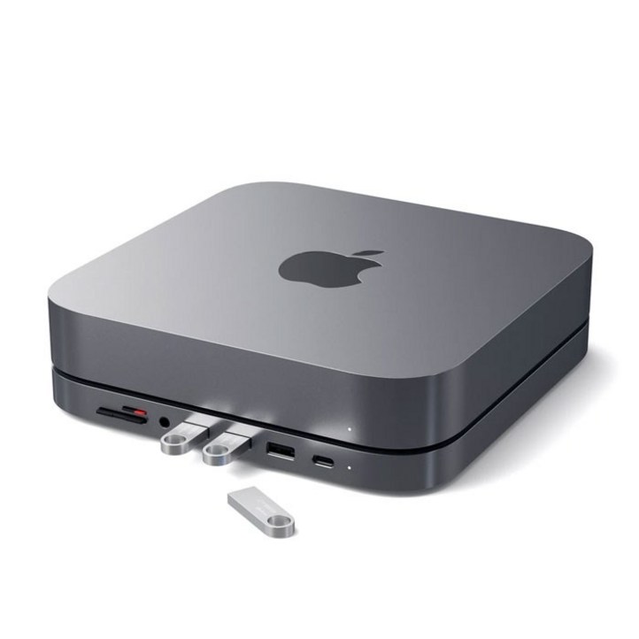사테치 맥미니 전용 C타입 알루미늄 스탠드 허브 Satechi, TypeC Stand  Hub for Mac Mini