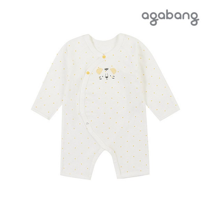 아가방 봄 배내 우주복 신생아 아기 배냇 베넷 수트 가운 옐로스타